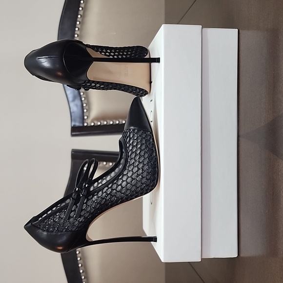 Casadei Shoes - NIB Casadei Fishnet Heels Size 38